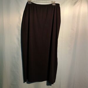 Black Maxi Skirt with Elastic Waist – Classic Long Modest Skirt